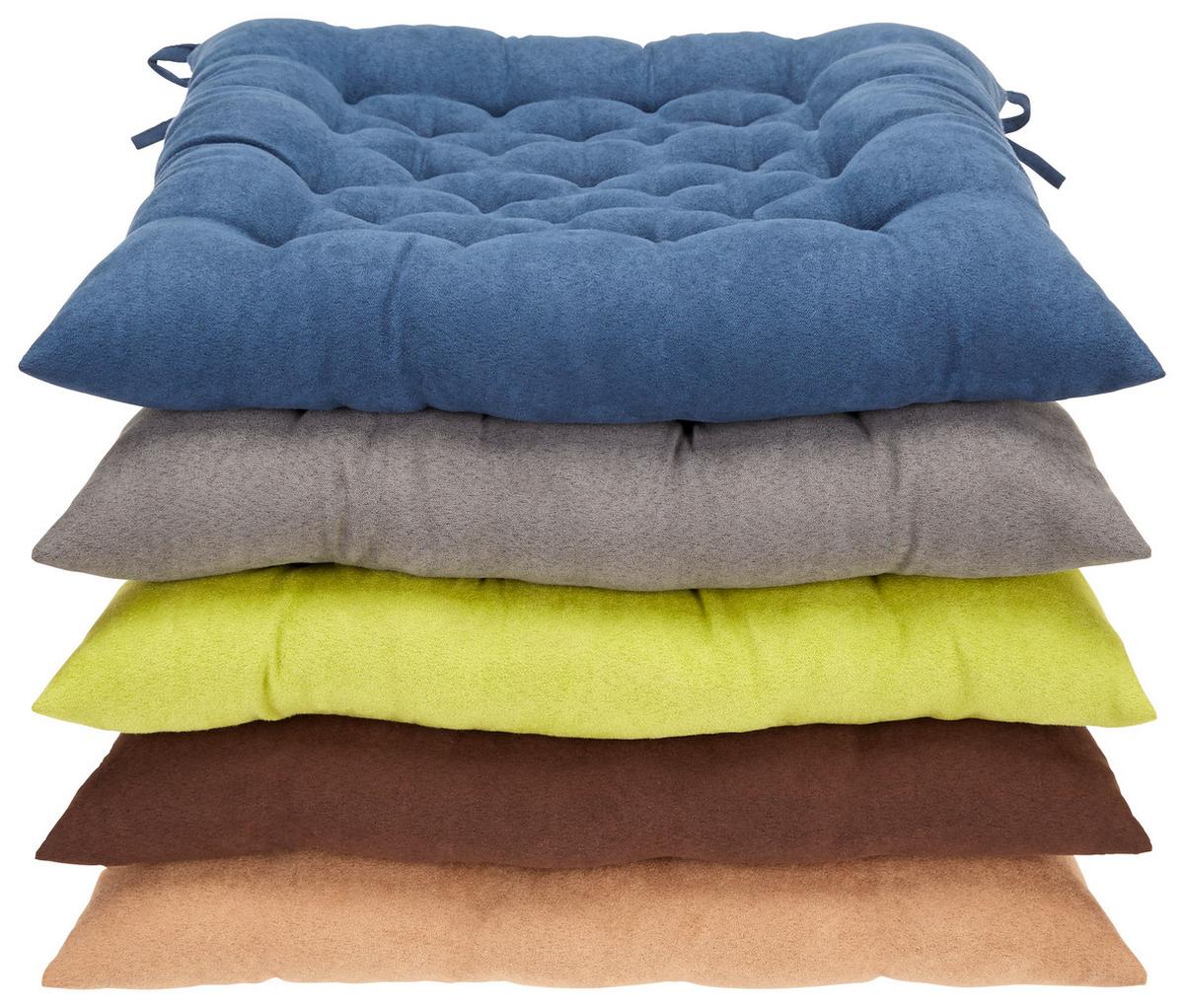 Sitzkissen Agatha 40x40 Cm Taupe - Taupe, KONVENTIONELL, Textil (40/40/5cm) - Ondega
