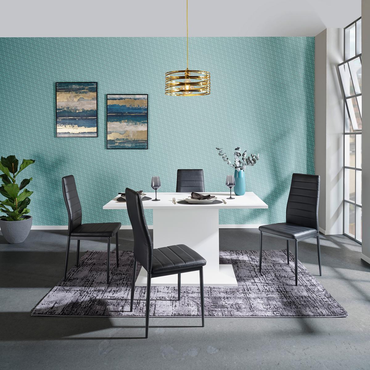 Esstisch Oskar 138x80 cm Weiß - Weiß, MODERN, Holzwerkstoff (138/76/80cm)