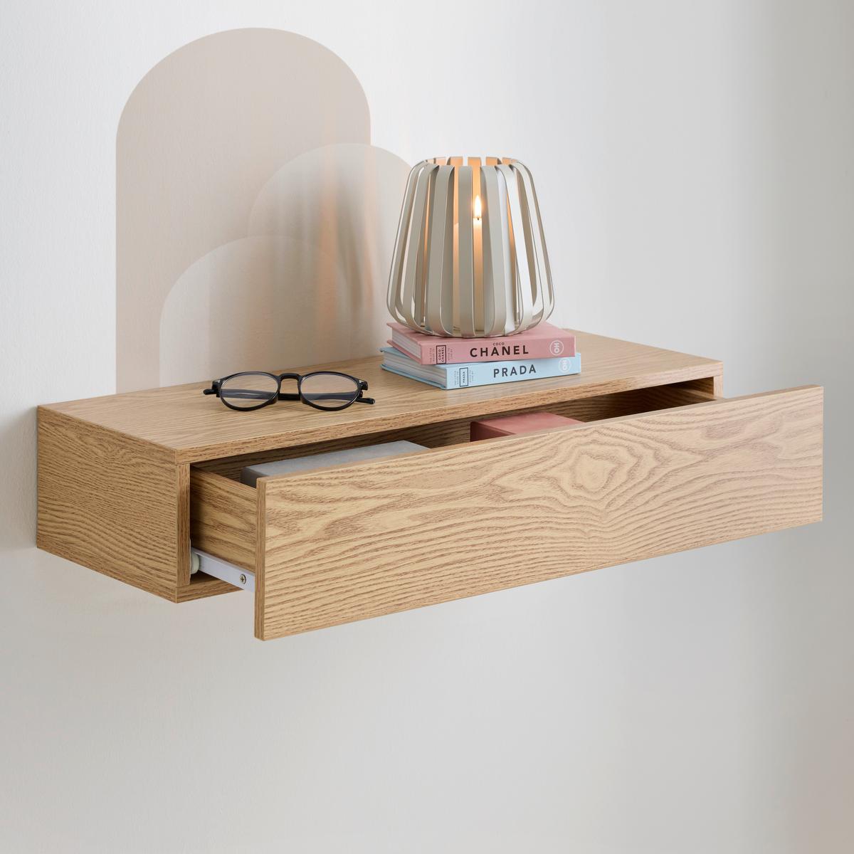 NÁSTĚNNÁ KONZOLA NOAH -TREND- - přírodní barvy, Moderní, kompozitní dřevo (60/12/22cm) - Mömax
