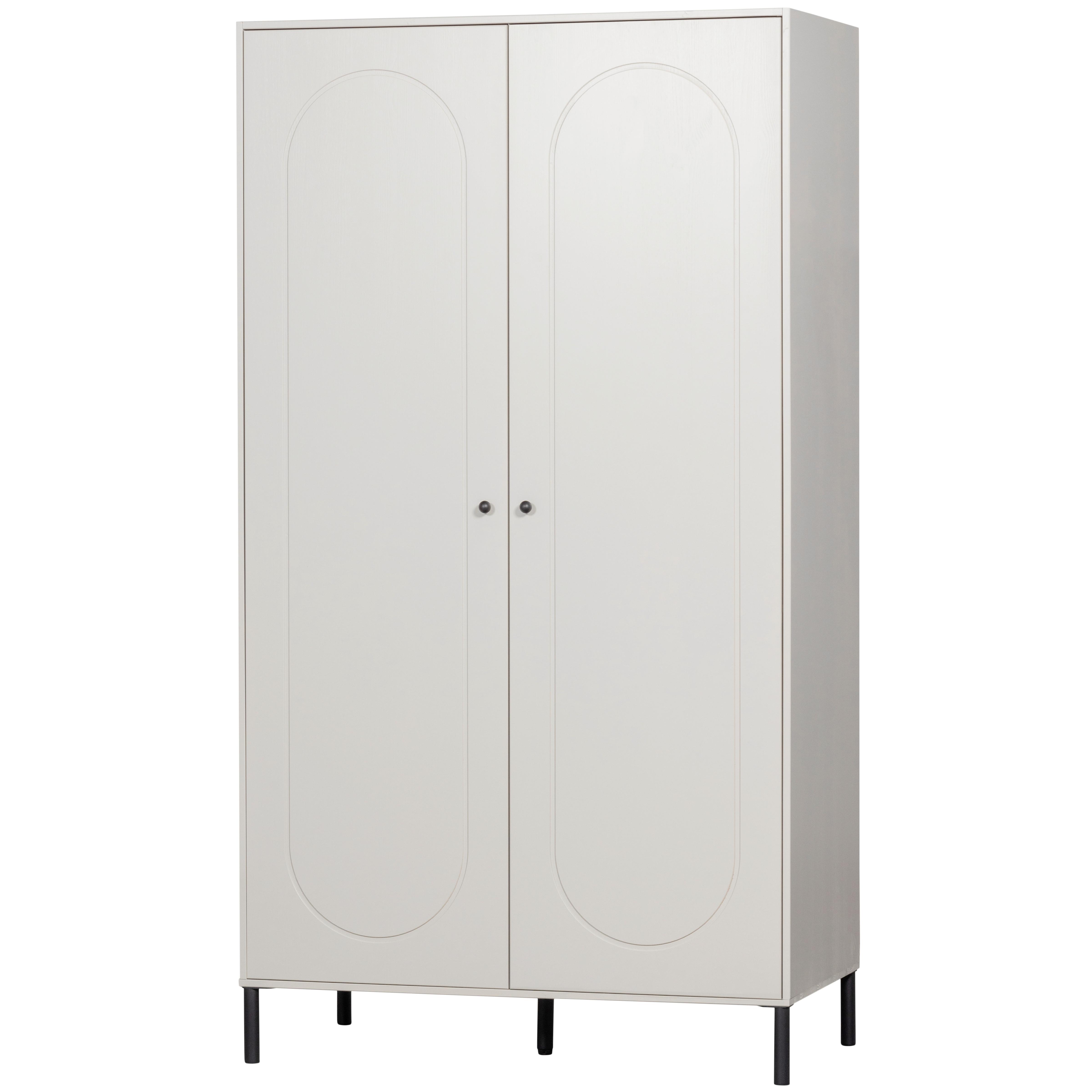 DREHTÜRENSCHRANK Xina Grau B: 110cm - Grau, Basics, Holz (110/202/58cm) - MID.YOU