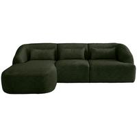 Ecksofa Caponi Dunkelgrün S: 160x256 Cm - Dunkelgrün/Schwarz, MODERN, Textil (160/256cm) - Livetastic