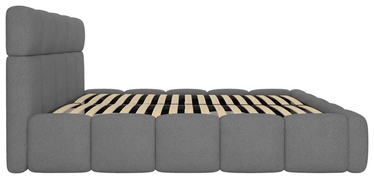 Polsterbett Cloudy Grau, Lf: 180x200 Cm - Grau, Trend, Holz/Holzwerkstoff (180/200cm) - Luca Bessoni