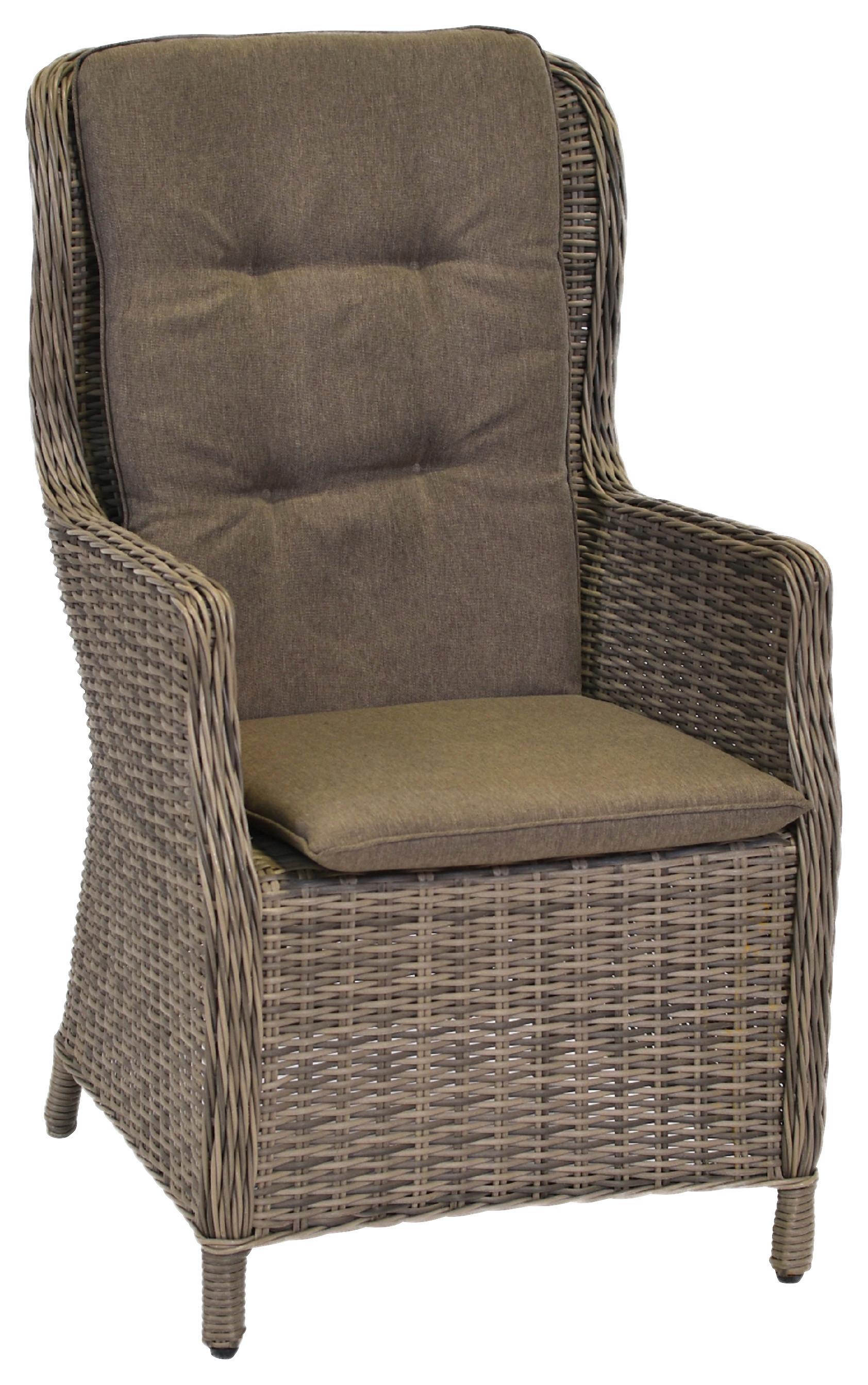 Gartensessel Riviera Kunststoff/Metall - Naturfarben, MODERN, Kunststoff/Metall (60/107/56cm) - Gardenson