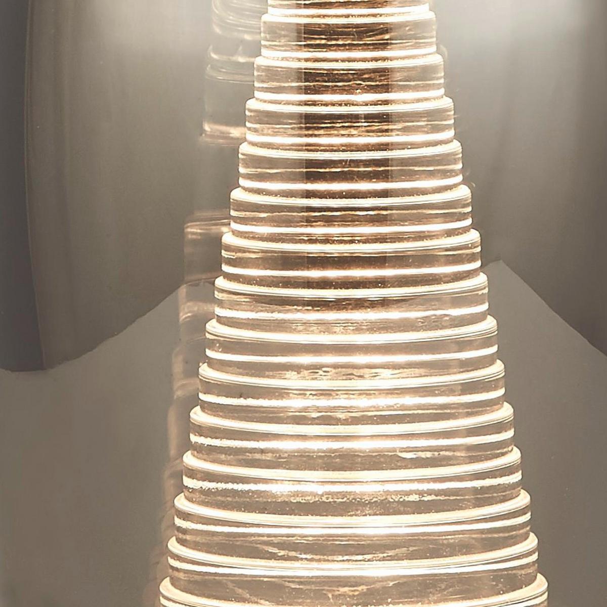LED-Tischleuchte Cyclone Eu97293-1sm - Chromfarben, Design, Glas/Kunststoff (11,5/20,5cm)