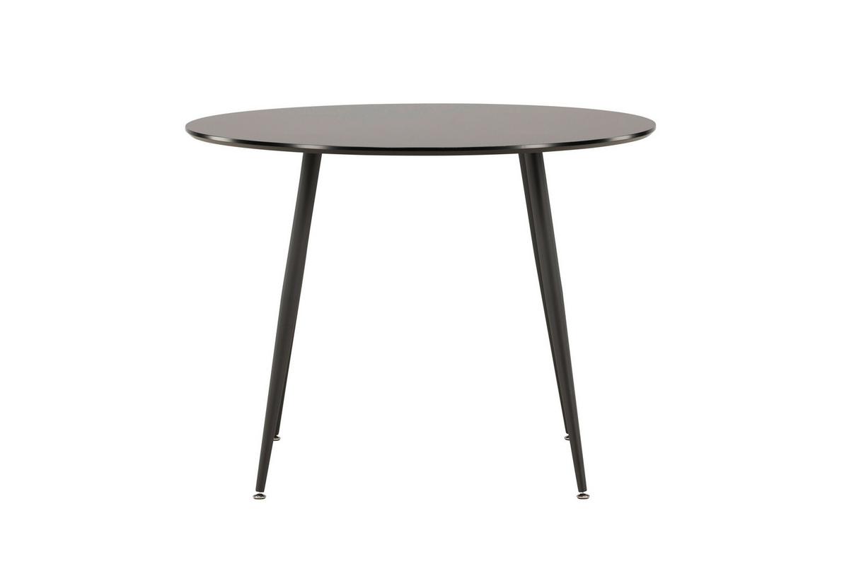 ESSTISCH Plaza, Schwarz D: 100 cm - Schwarz, MODERN, Holz/Metall (100/75cm) - Livetastic