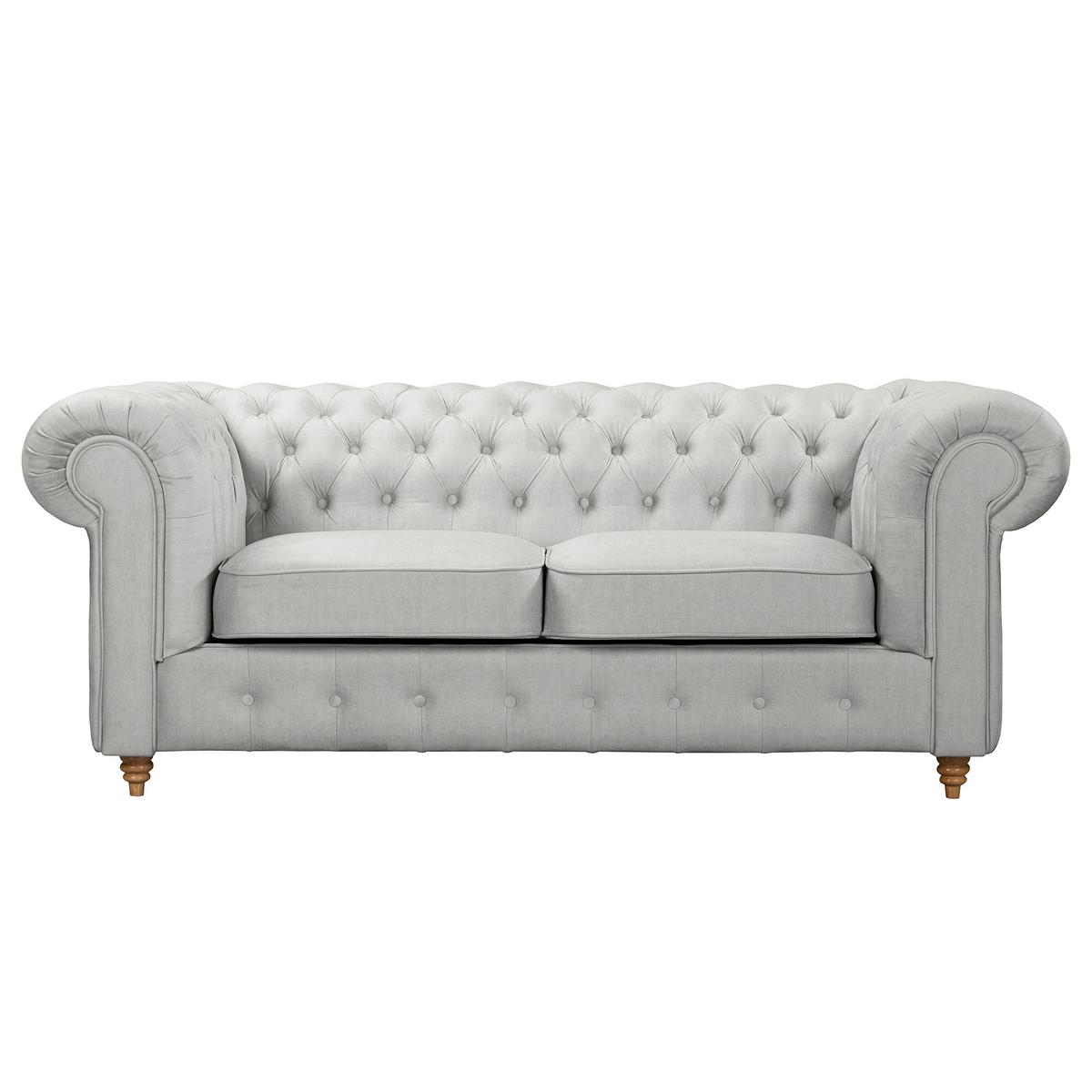 Schlafsofa Laura Hellgrau, B: 190cm - Hellgrau/Braun, Design, Textil (190/74/91cm) - P & B