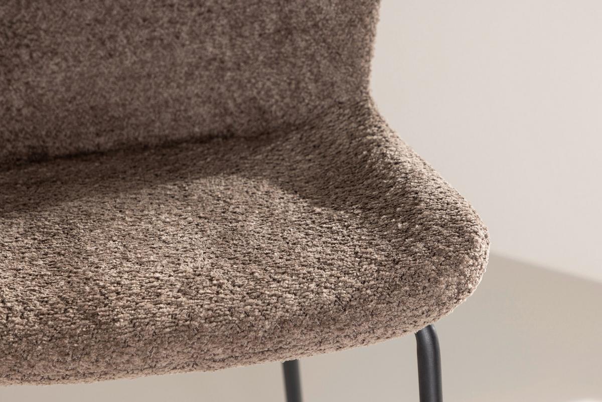 Barhocker Modesto Schwarz/Braun B: 50 cm - Schwarz/Braun, MODERN, Textil/Metall (50/100/59cm) - Livetastic