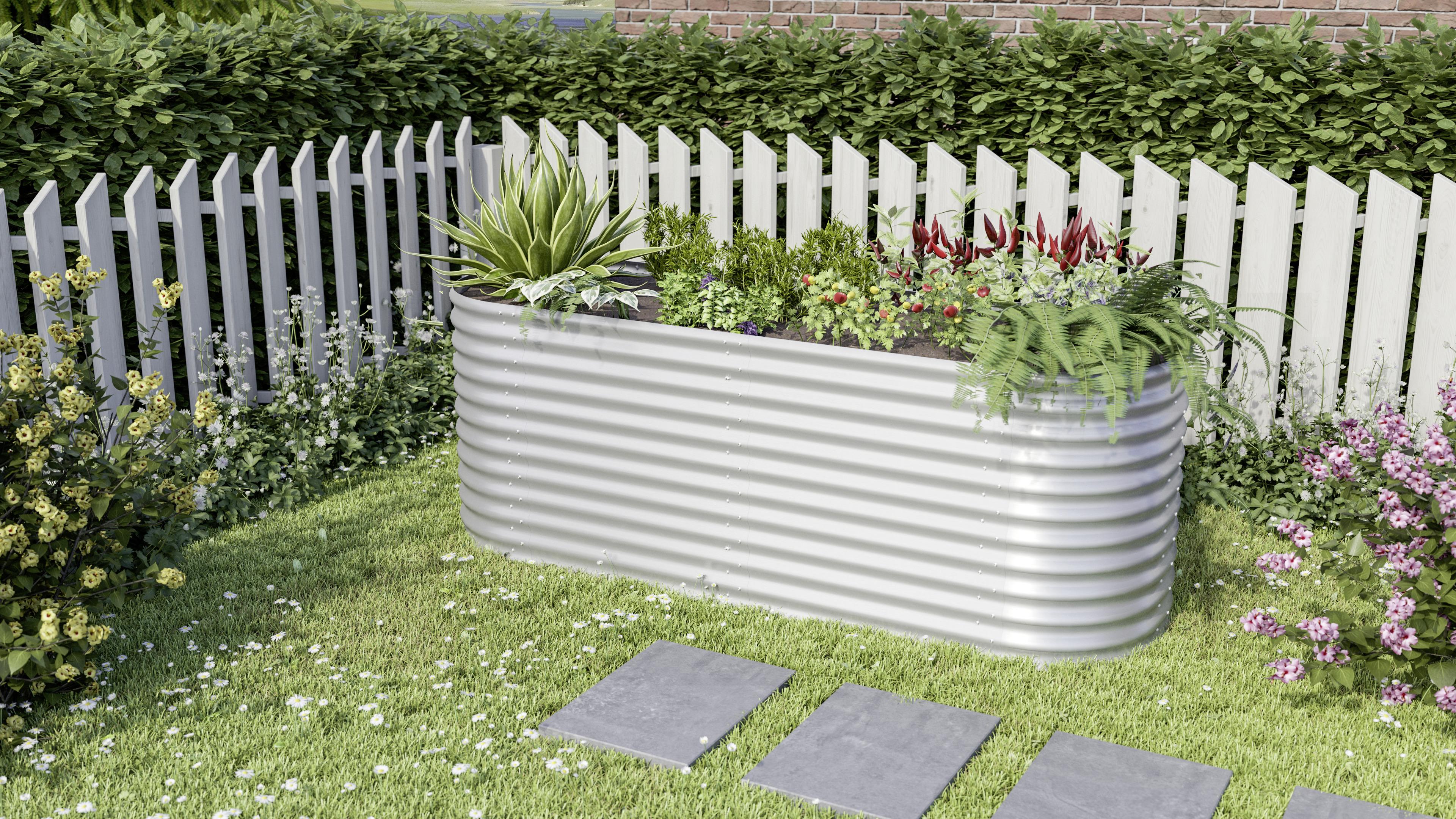 Hochbeet-erweiterung Vita 858 82,1x85,8x80 Cm Alufarben - Alufarben, Basics, Metall (82,1/85,8/80cm)