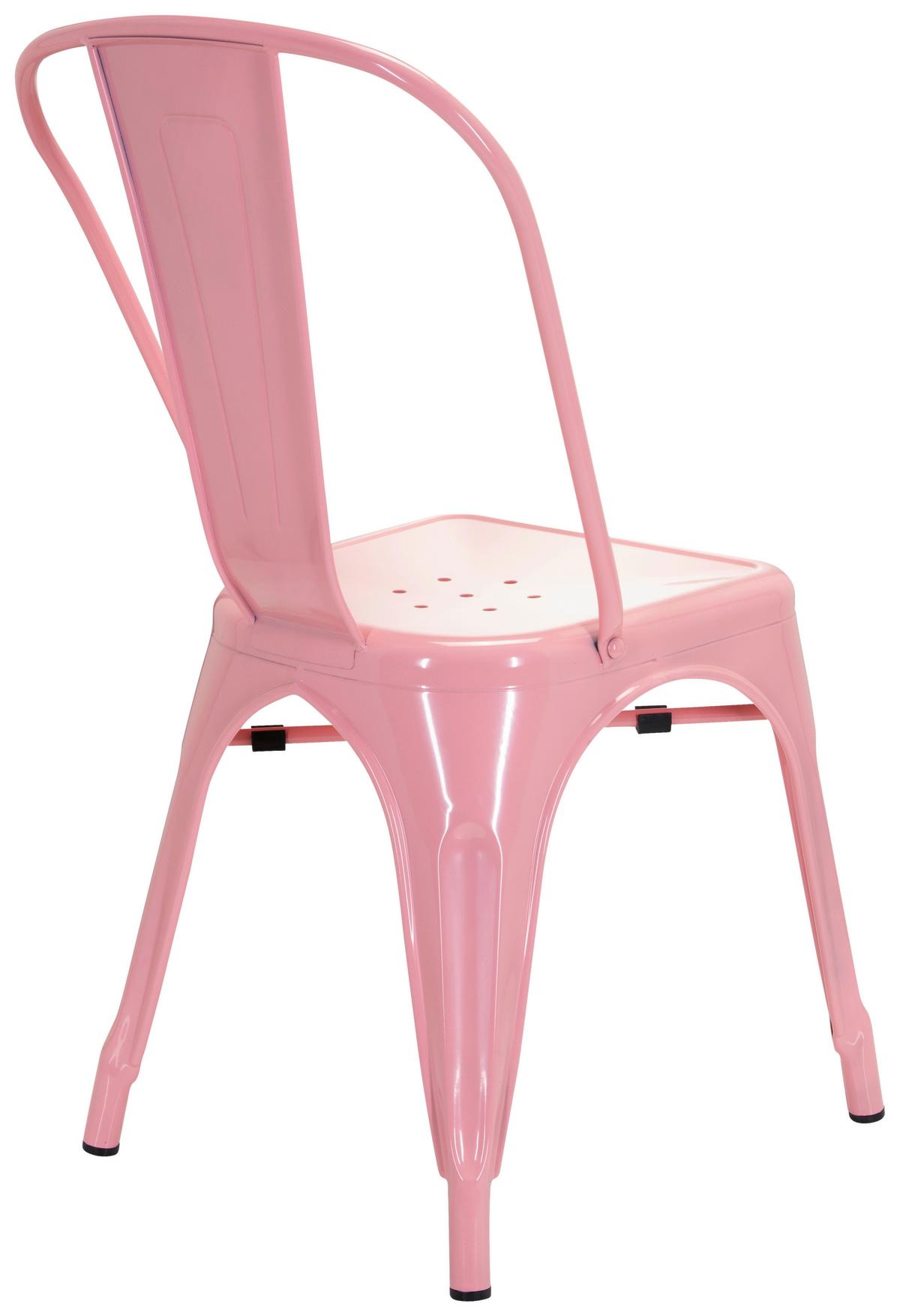Stuhl Vantaggio Comfort Stapelbar Rosa Bis 150 Kg - Rosa, Basics, Metall (44/84/54cm) - MID.YOU