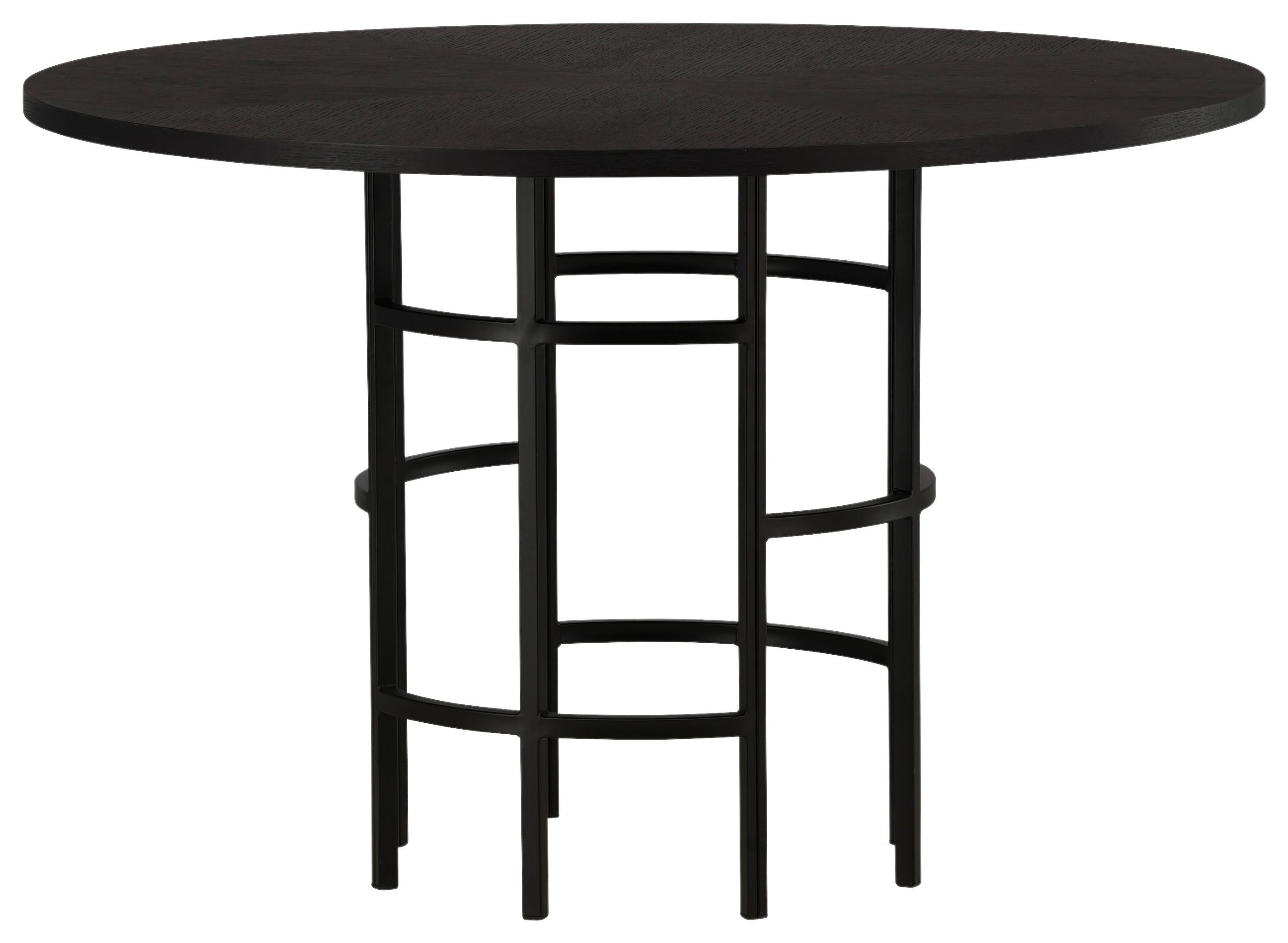 Esstisch Copenhagen - Schwarz, Design, Holzwerkstoff/Metall (115/115/74cm) - Livetastic