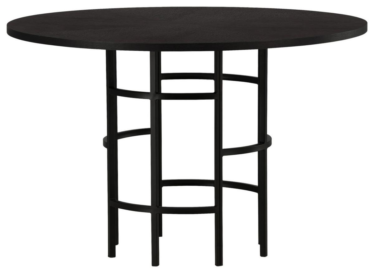 Esstisch Copenhagen - Schwarz, Design, Holzwerkstoff/Metall (115/115/74cm) - Livetastic