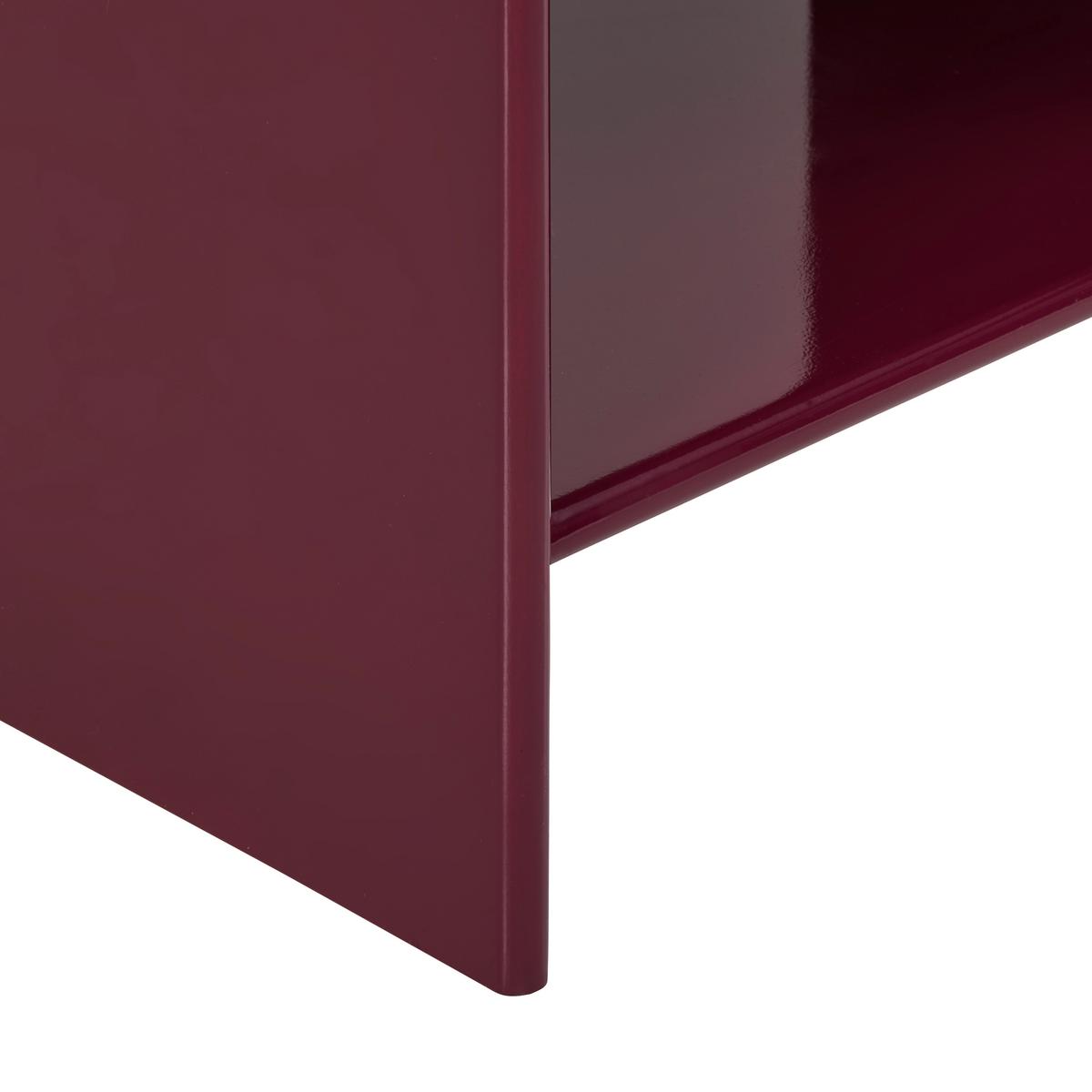 Nočný stolík RUBY vínovočervená, lakovaná - vínovočervená, Modern, kompozitné drevo (40/45/30cm) - Mömax