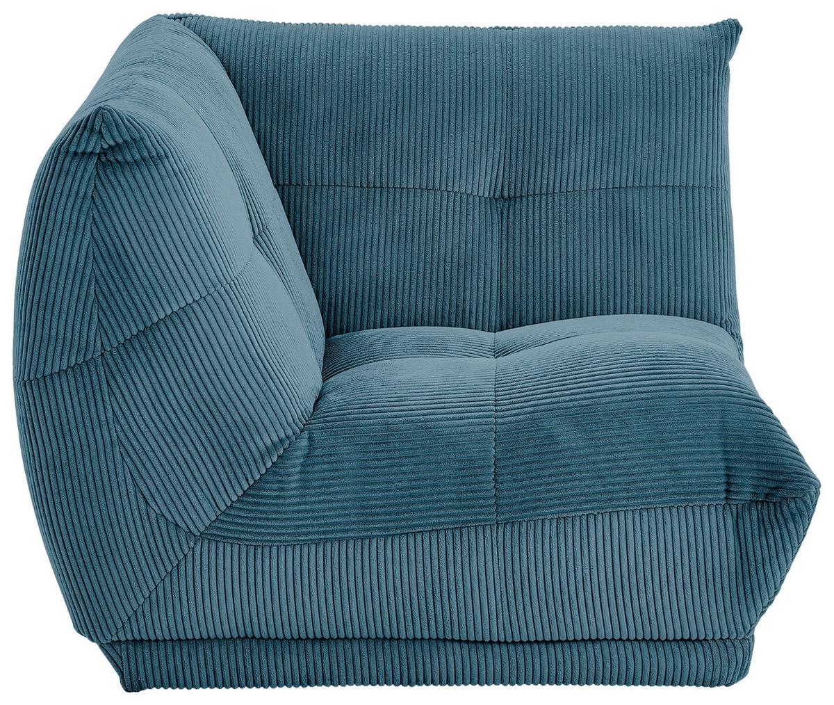 Modul Sofa Giselle Ecke B: 105 Cm Cord Petrol - Petrol, Trend, Textil (105/80/105cm) - Livetastic