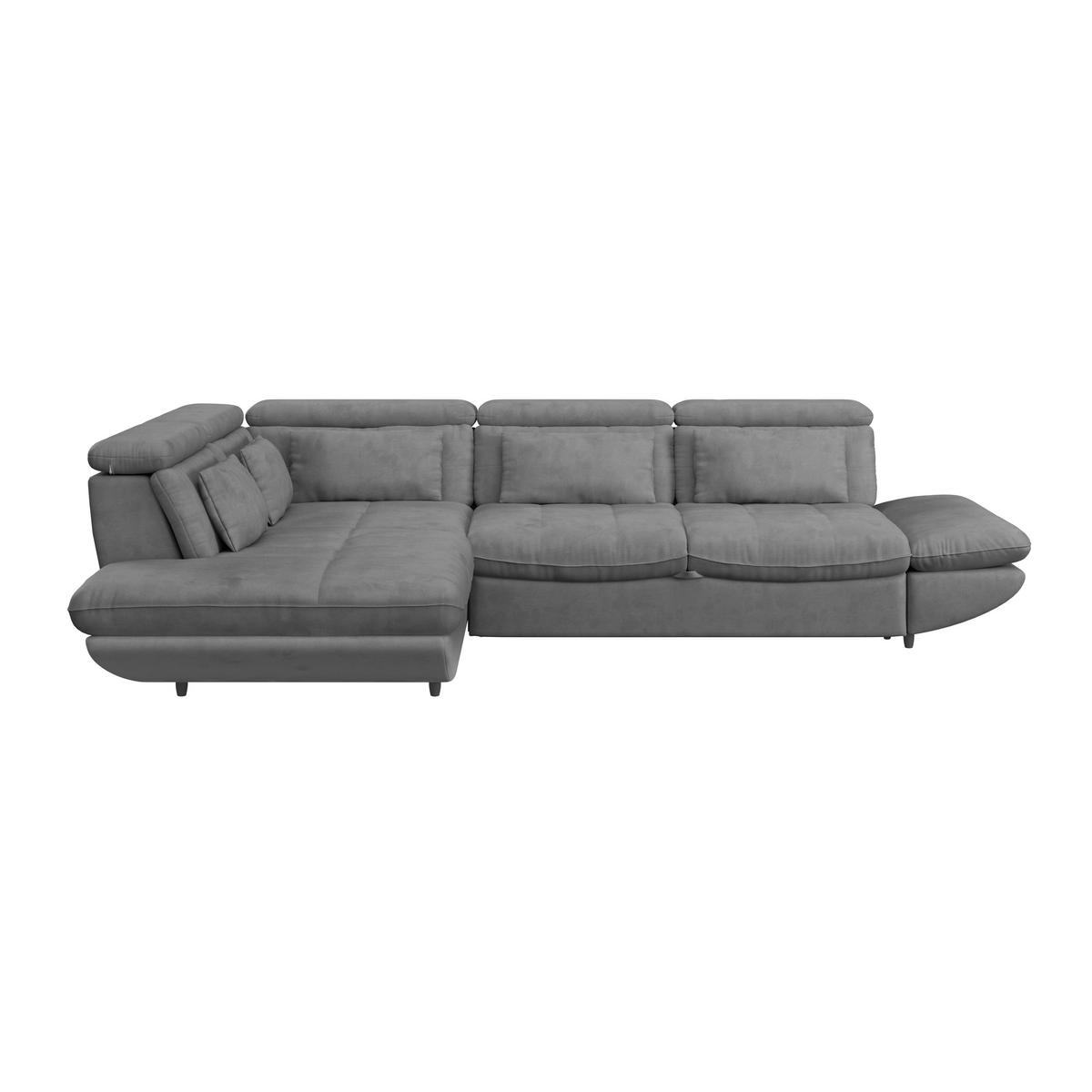 Wohnlandschaft Park - Dunkelgrau/Schwarz, MODERN, Textil (311/233cm) - Luca Bessoni