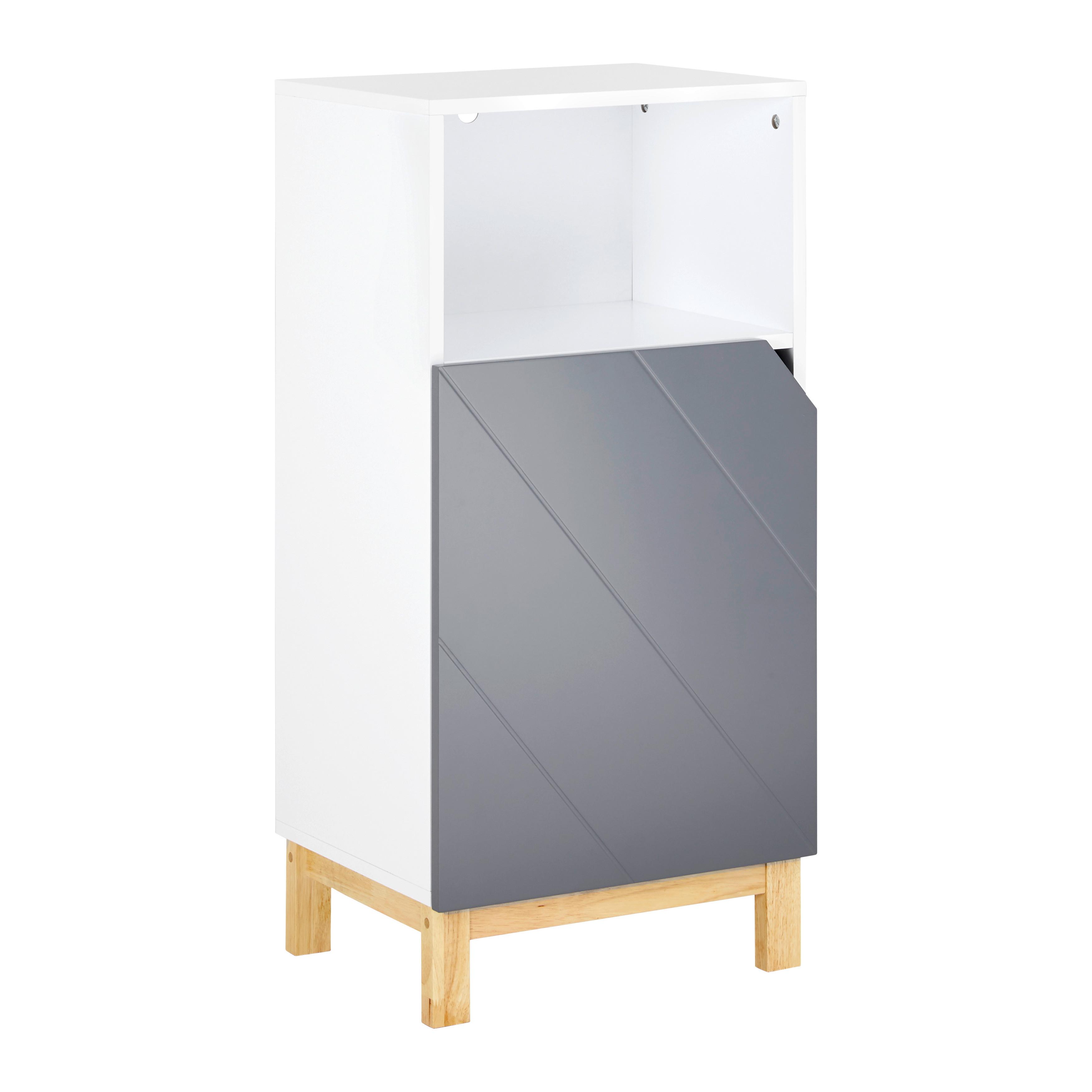 Spodní skříňka ROCCO - šedá/bílá, Moderní, dřevo (42,6/90/35cm) - Bessagi Home