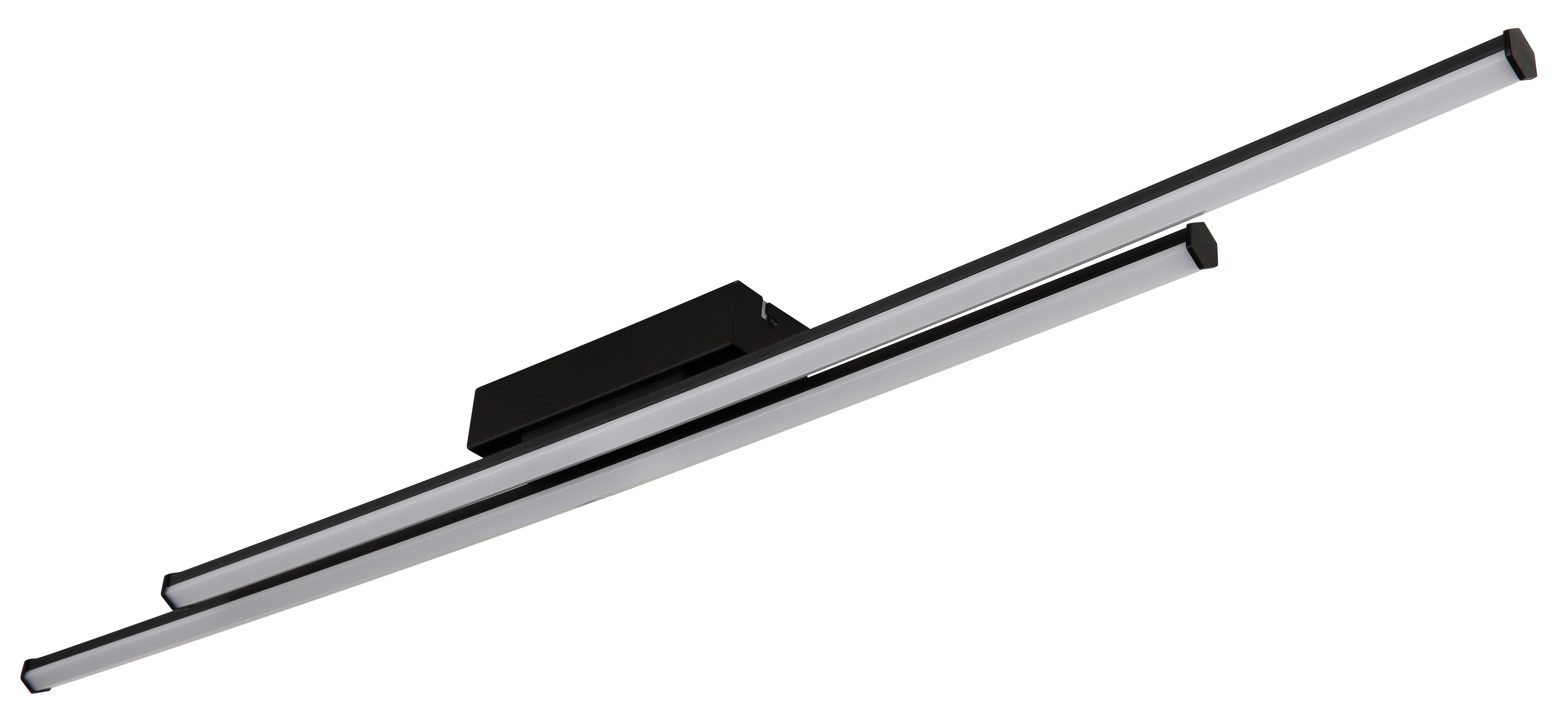 LED-Deckenleuchte 67342-24d Kirina - Schwarz/Weiß, Design, Kunststoff (110/6/6,6cm) - Globo