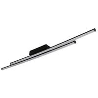 LED-Deckenleuchte 67342-24d Kirina - Schwarz/Weiß, Design, Kunststoff (110/6/6,6cm) - Globo