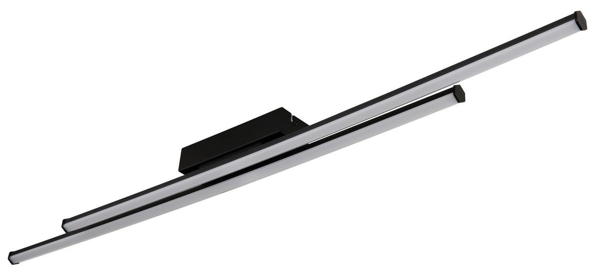 LED-Deckenleuchte 67342-24d Kirina - Schwarz/Weiß, Design, Kunststoff (110/6/6,6cm) - Globo