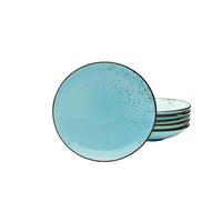 Sada hlbokých tanierov NATURE COLLECTION, 6-dielna - pastelová modrá, Trend, keramika (22cm) - Creatable