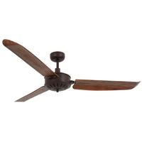 Deckenventilator Airfusion Carolina 3-Flügel, Geräuscharm - Braun/Bronzefarben, Basics, Kunststoff/Metall (142/35cm) - P & B