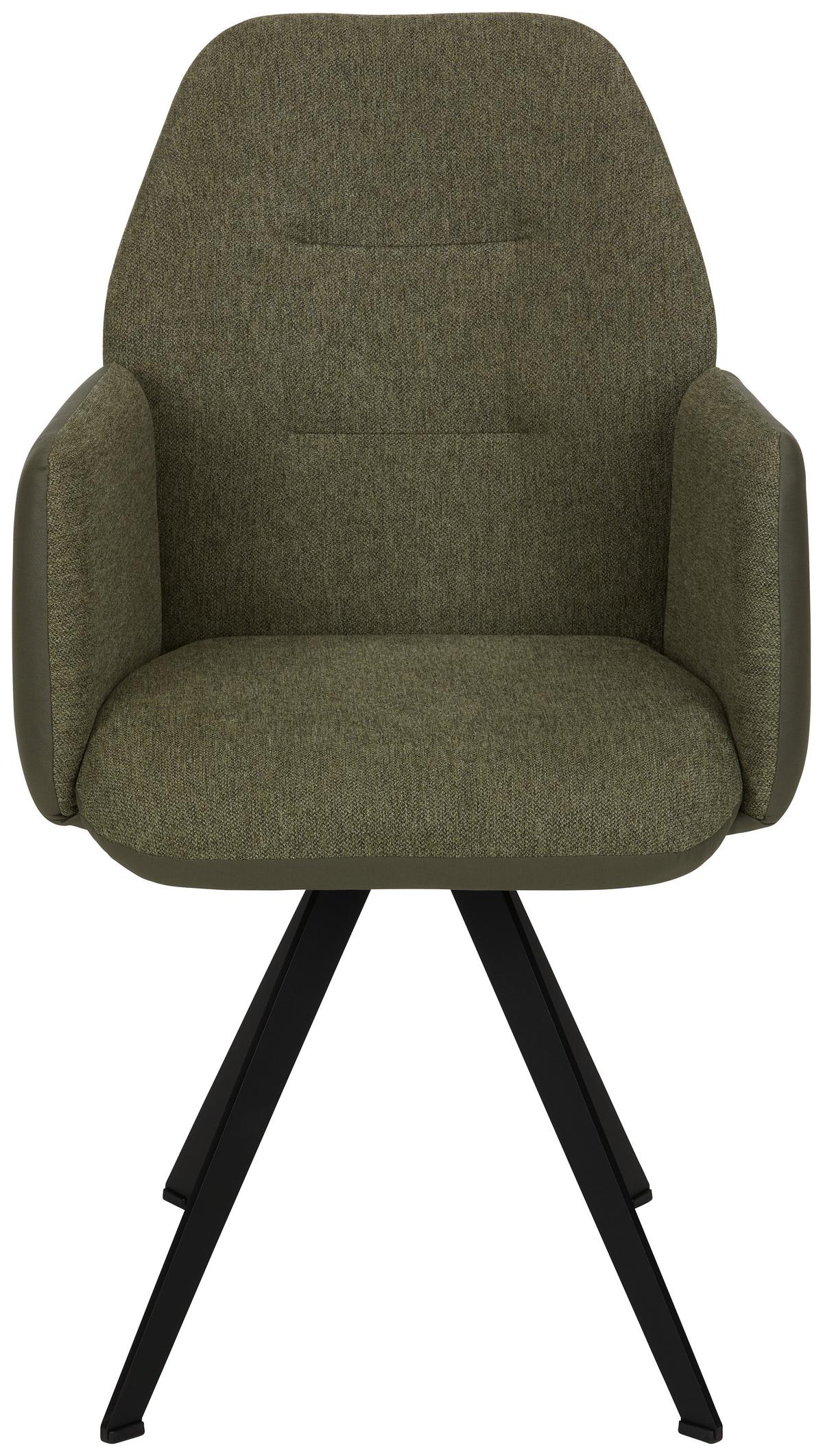 ŽIDLE S PODRUČKAMI STORM - černá/zelená, Moderní, kov/textil (57/96,5/63cm) - Premium Living