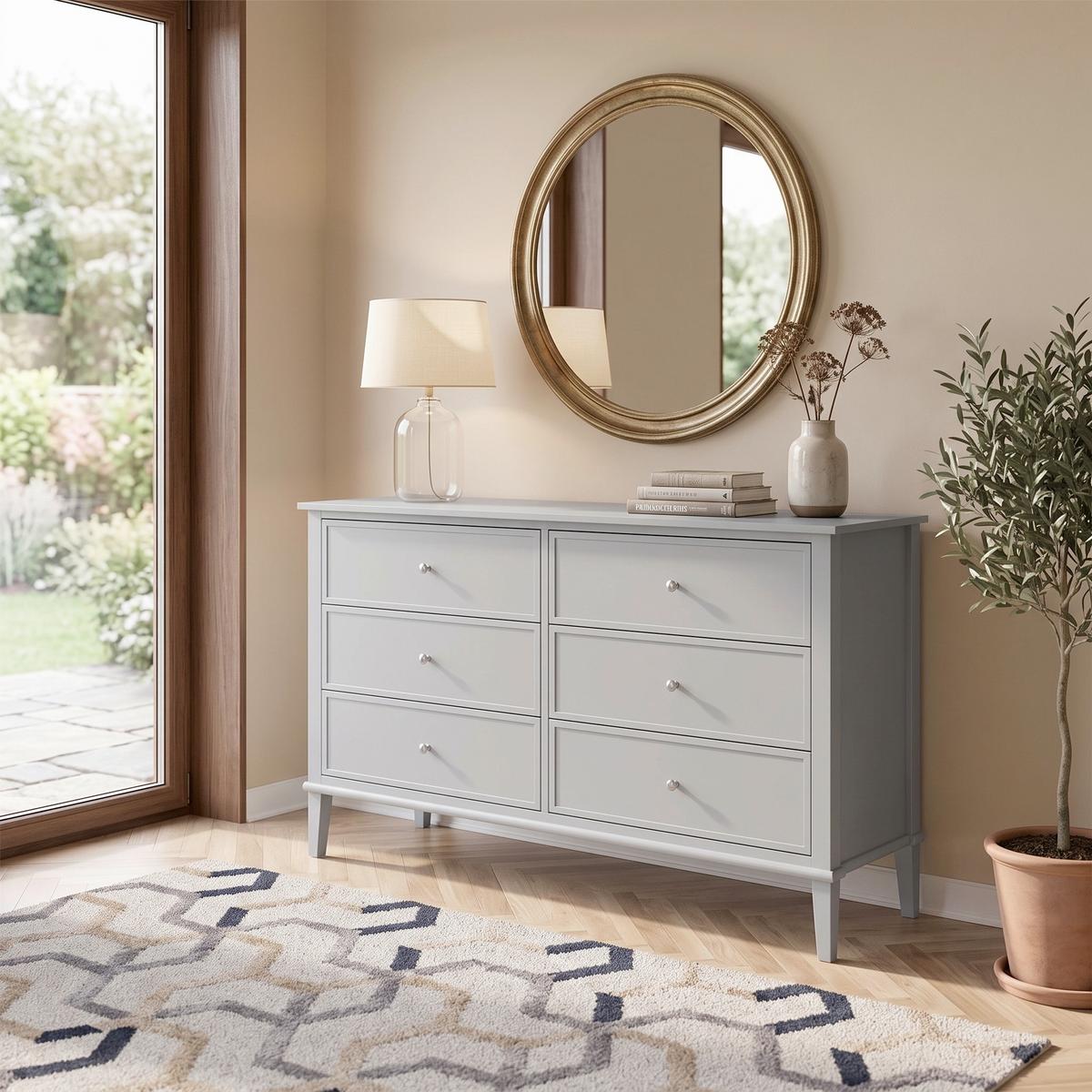 KOMMODE Franklin Grau B: 141cm - Grau, Design, Holzwerkstoff/Metall (141/85/41cm) - MID.YOU