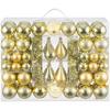 Christbaumkugel-set Anita - Goldfarben, KONVENTIONELL, Kunststoff - Luca Bessoni