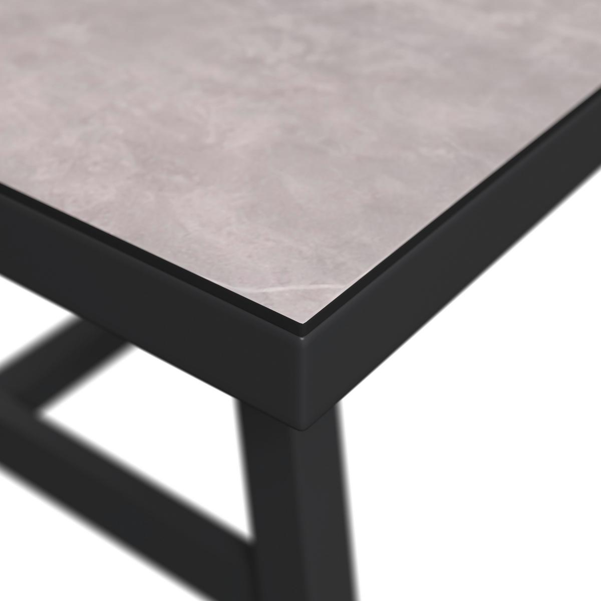 Loungegarnitur Peru - Dunkelgrau/Hellgrau, MODERN, Glas/Textil (187/241,5cm) - Beldano