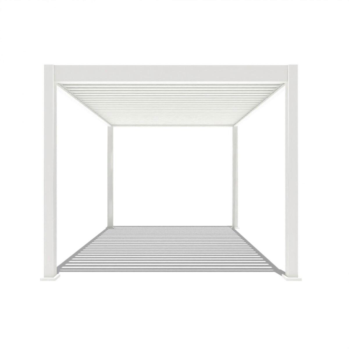 Pergola 300x400 Cm Wetterbeständig, Weiß - Weiß Hochglanz, Basics, Metall (300/255/400cm)