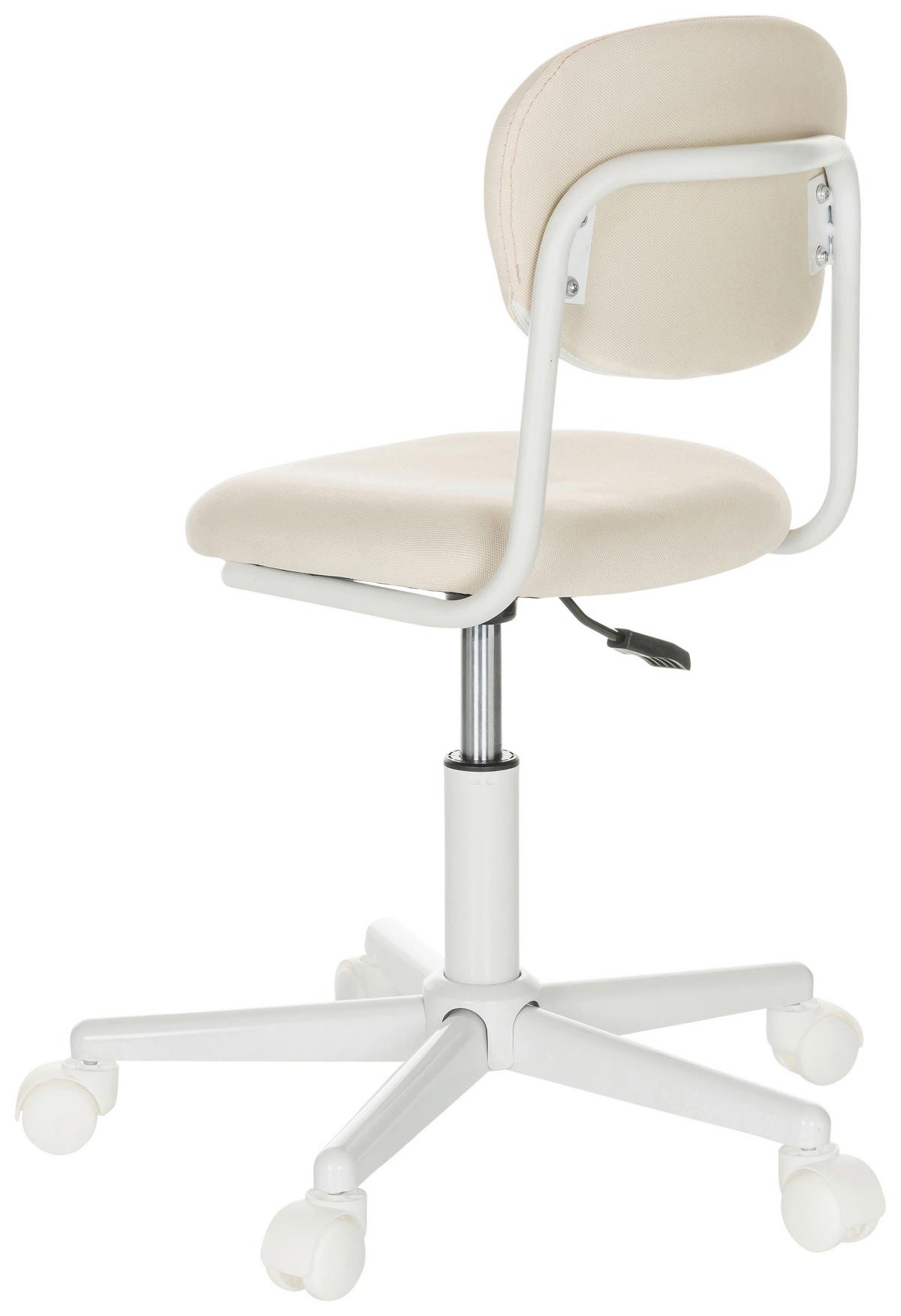 Jugenddrehstuhl Kiddy Base I - Beige/Weiß, Basics, Kunststoff/Textil (60/72-83/60cm) - MID.YOU