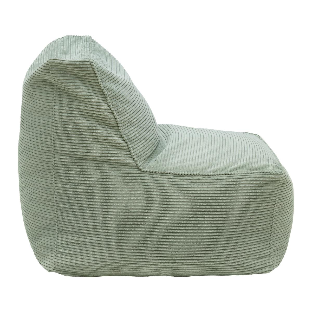 Sedací vak CAROLINE, zelený manšestr, max. 80 kg - zelená, Moderní, textil (75/84/88cm) - Mömax
