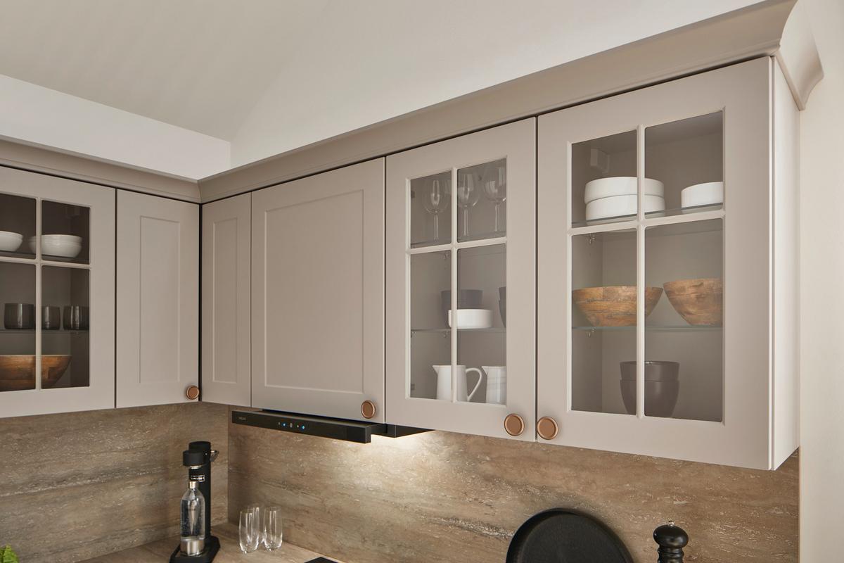 Eckküche Ip 4250 - Hellgrau/Braun, ROMANTIK / LANDHAUS, Holzwerkstoff (276,6/215cm) - Impuls