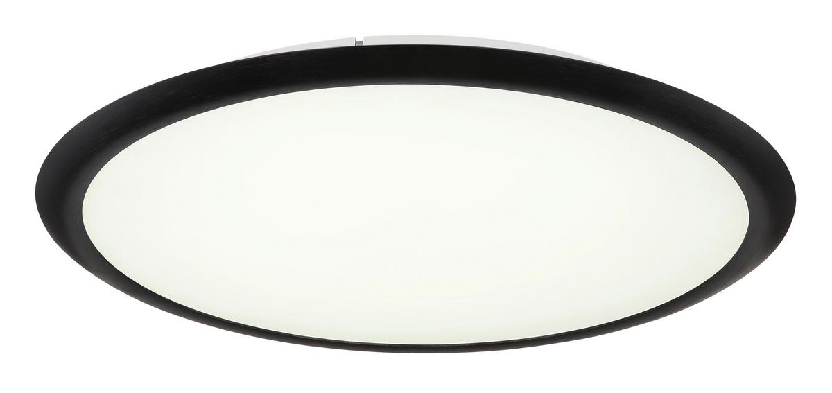 LED-Deckenleuchte 67319d Suna - Opal/Grau, KONVENTIONELL, Kunststoff/Metall (50,8/5cm) - Globo