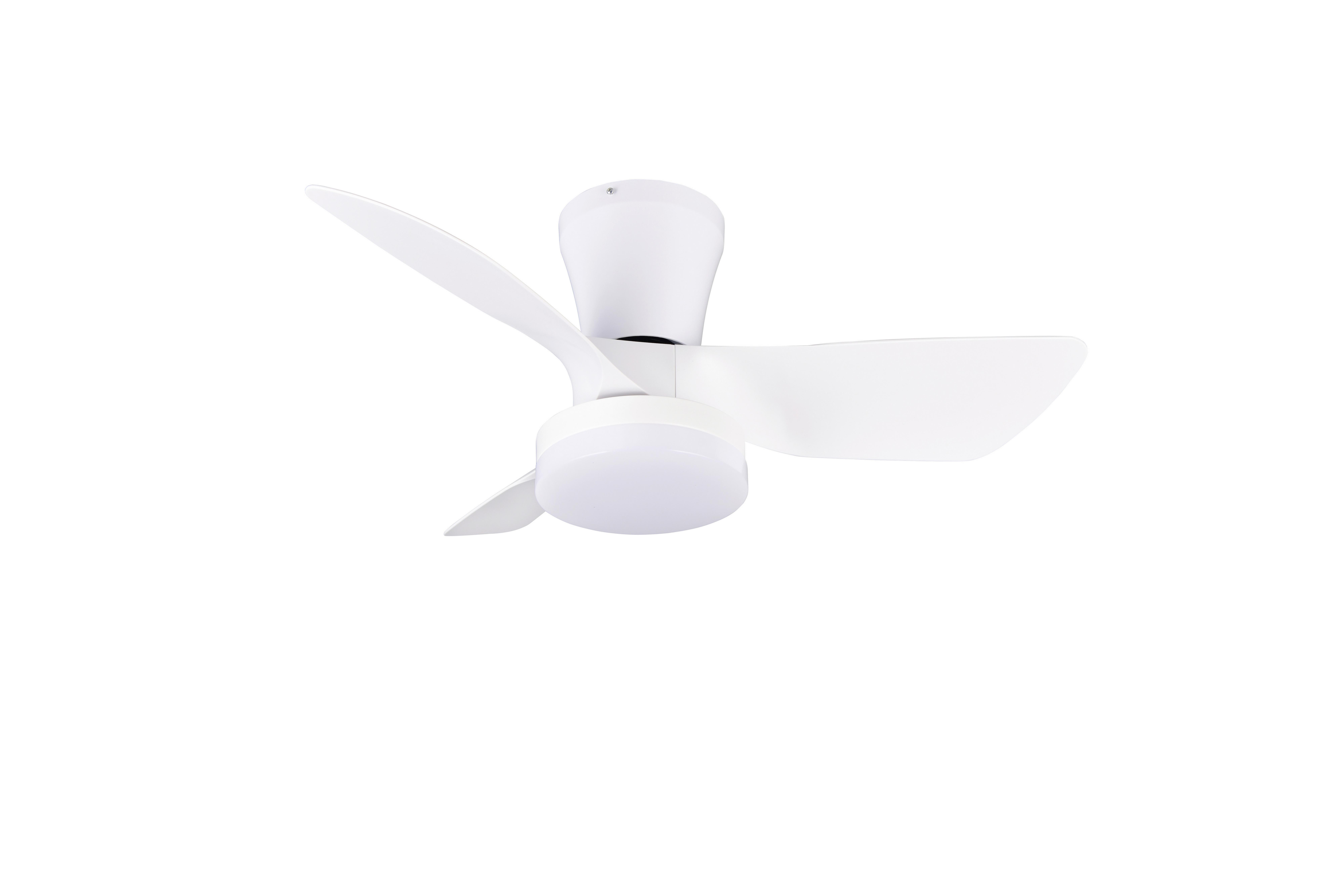 Deckenventilator Randers Weiß D: 76 cm - Weiß, KONVENTIONELL, Kunststoff (76,0/26,0cm)