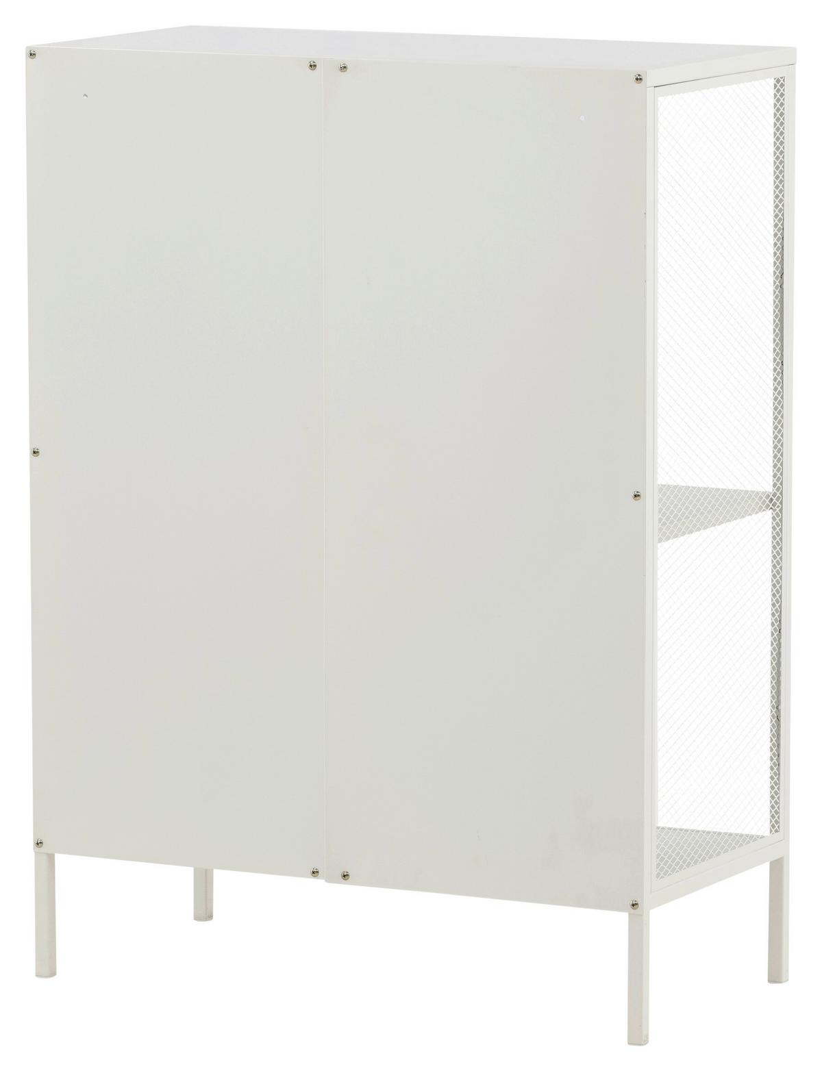 Bücherwand Misha - Weiß, Design, Metall (80/110/40cm) - Livetastic
