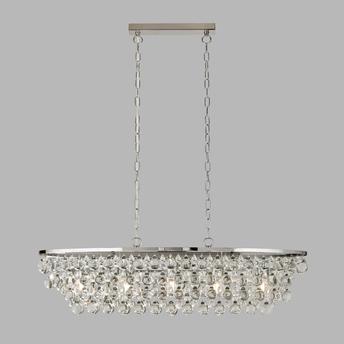 Függőlámpa 9635-5cc - Design, üveg/fém (92/30/131cm)