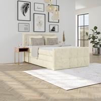 Boxspringbett mit Topper und Bettkasten 140x200 cm Medino - Champagner, KONVENTIONELL, Holz/Holzwerkstoff (140/200cm) - Luca Bessoni