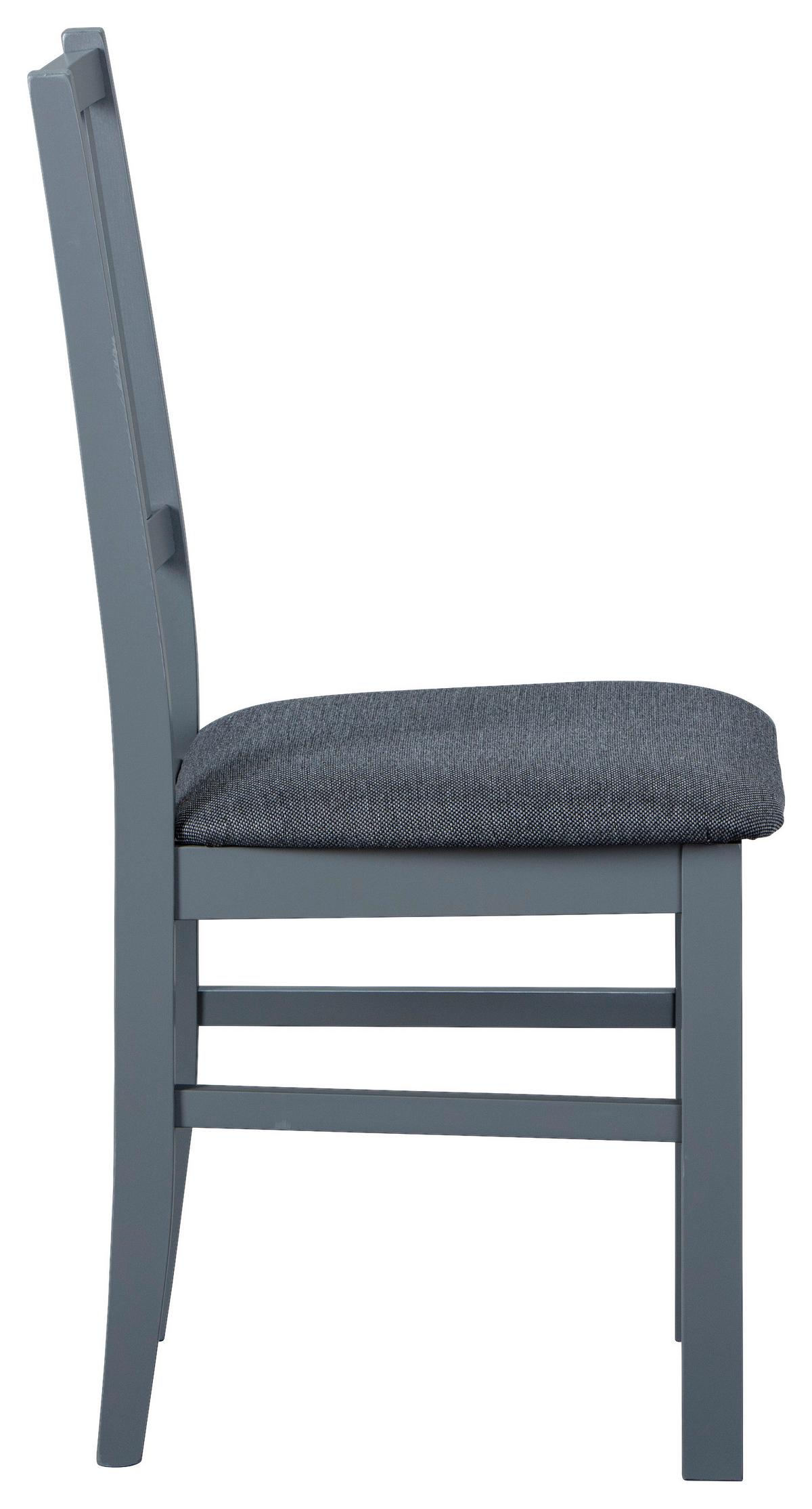 Esszimmerstuhl Luzerna Grau Echtholz Gepolstert 2er-Set - Grau, KONVENTIONELL, Holz/Textil (42/95/47cm) - MID.YOU