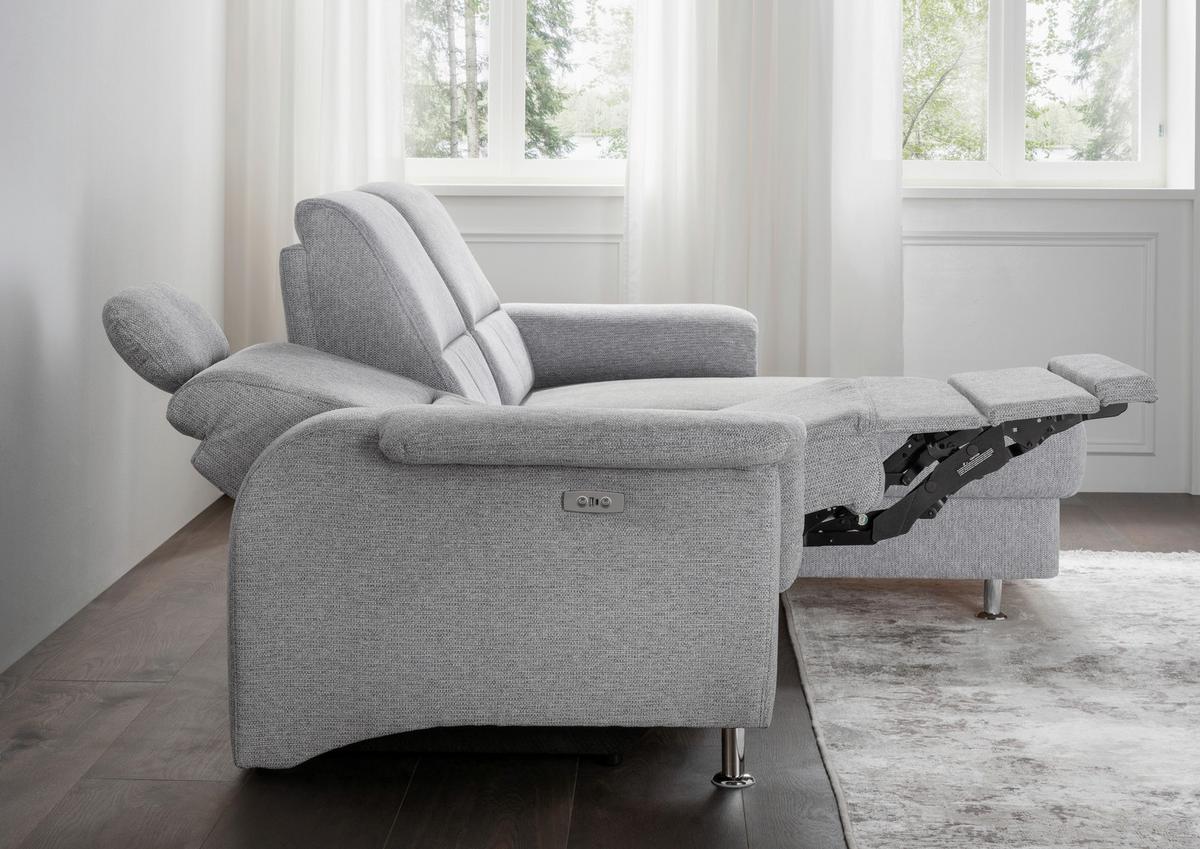 Ecksofa mit Stauraum Parole Silberfarben Chenille - Chromfarben/Silberfarben, MODERN, Textil (231/165cm) - Livetastic