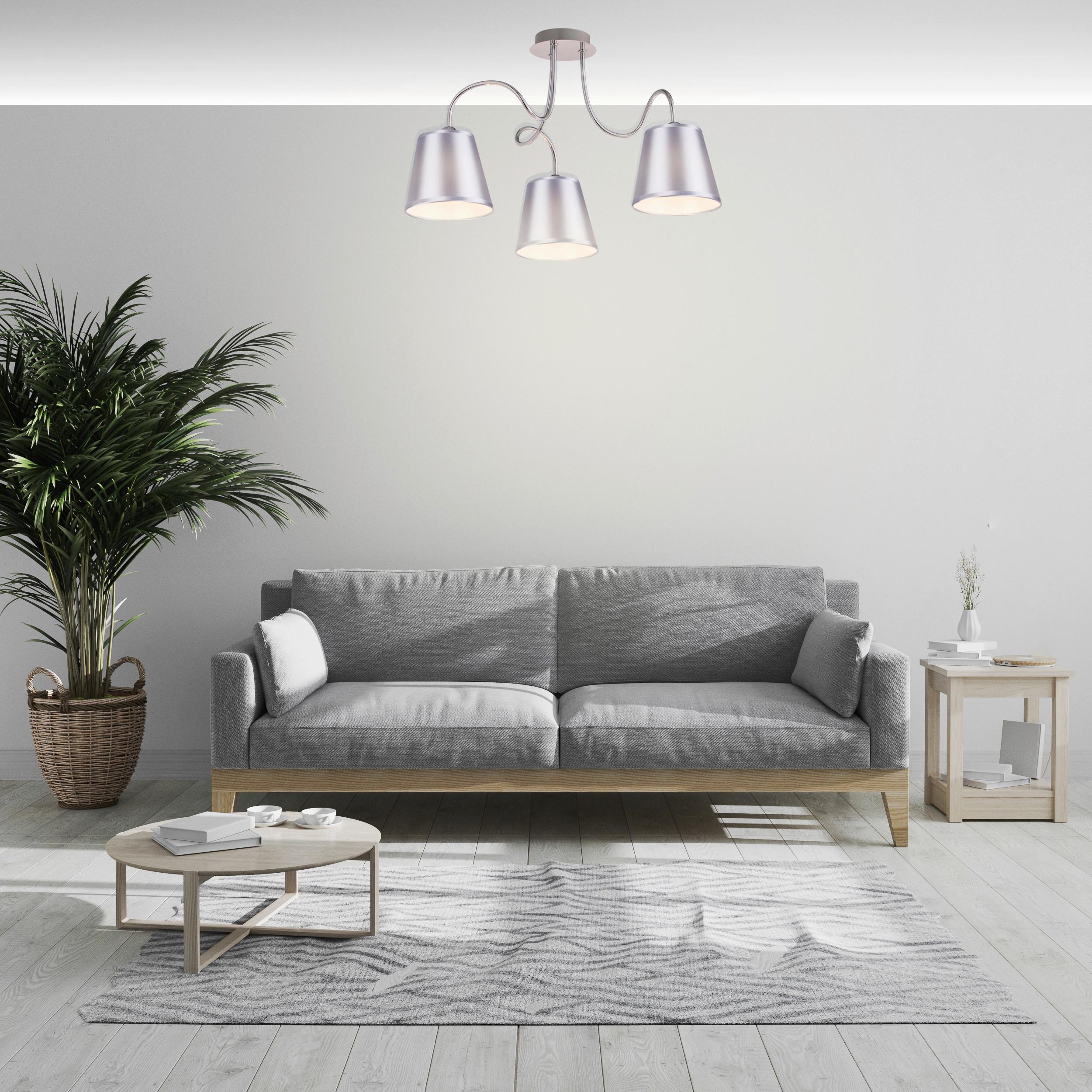 Deckenleuchte 33-70746 Luk - Chromfarben, KONVENTIONELL, Kunststoff/Metall (60/60/36cm)