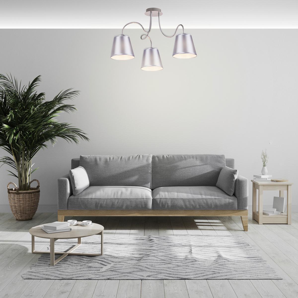 Deckenleuchte 33-70746 Luk - Chromfarben, KONVENTIONELL, Kunststoff/Metall (60/60/36cm)