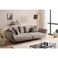 BIGSOFA Triton Taupe B: 311 cm - Taupe/Schwarz, Design, Textil (311/95/130cm) - MID.YOU