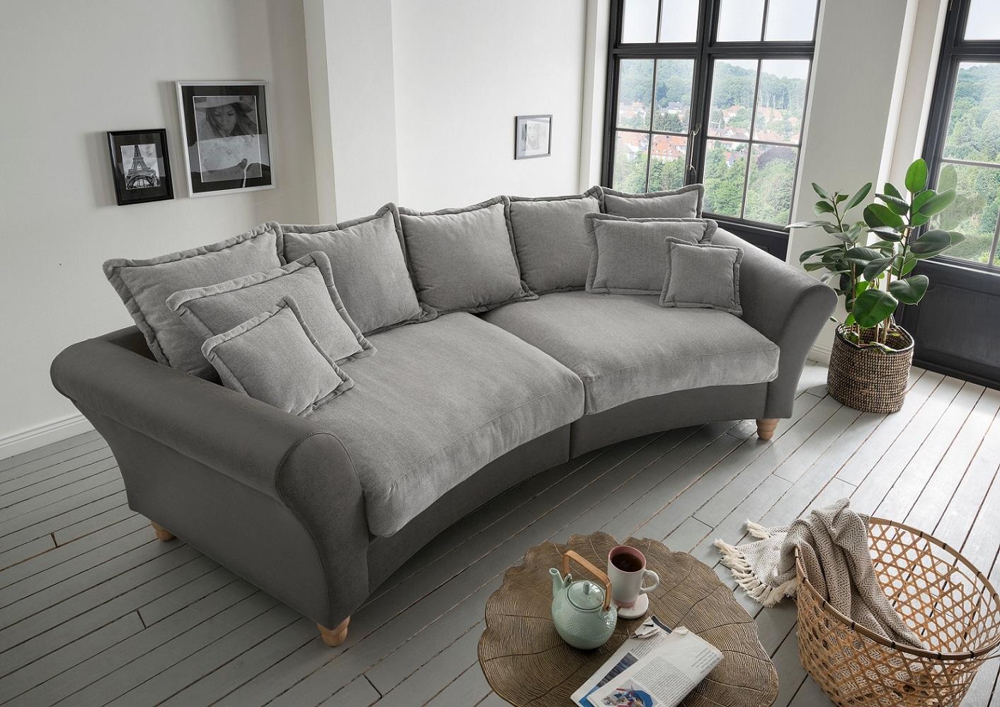 Bigsofa Cordula Anthrazit B: 328 cm - Wildeiche/Anthrazit, MODERN, Holz/Textil (328/98/134cm) - Livetastic
