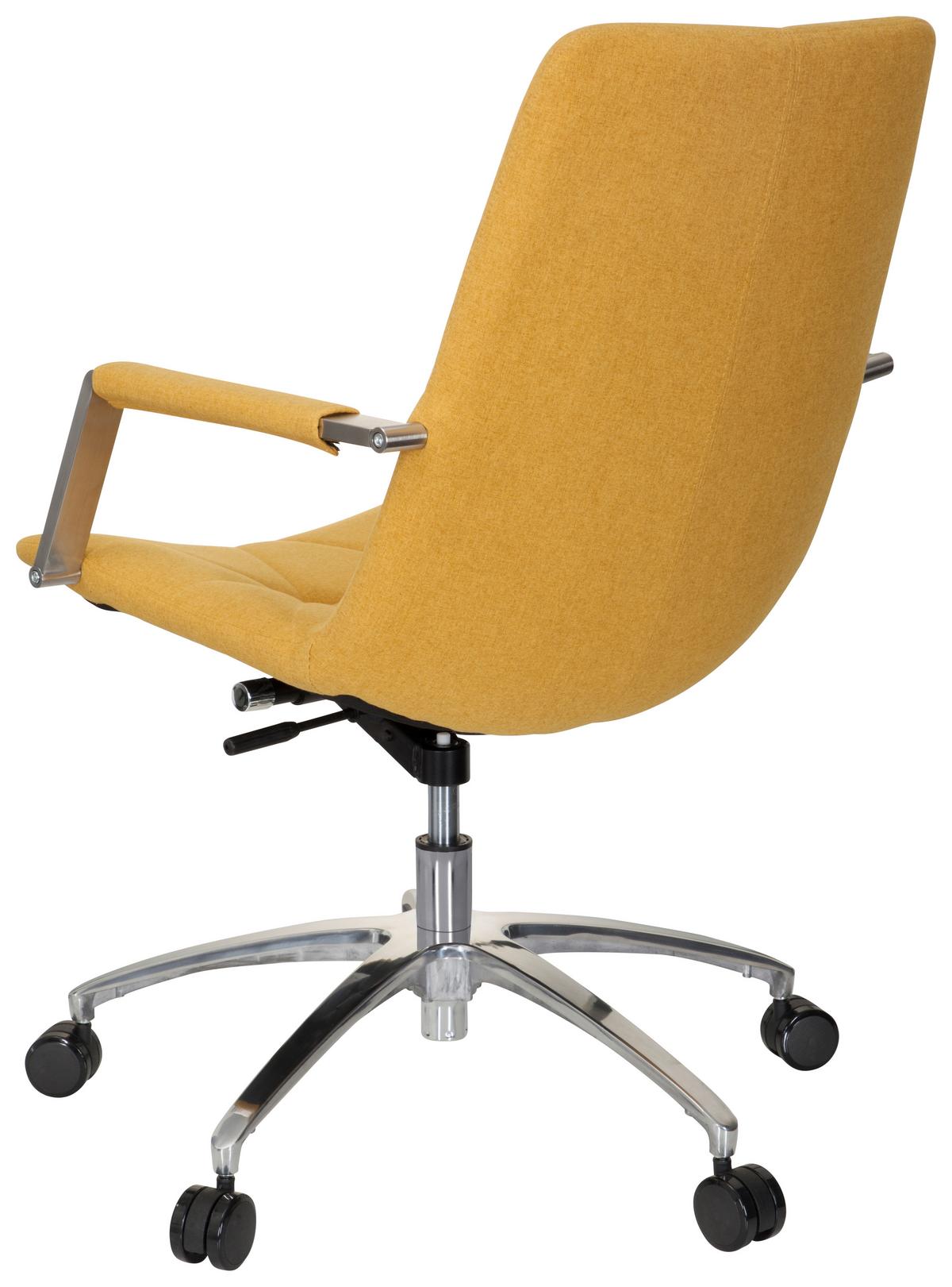 Drehstuhl Saranto Ii Gelb - Gelb/Alufarben, MODERN, Kunststoff/Textil (57/100/75cm) - MID.YOU