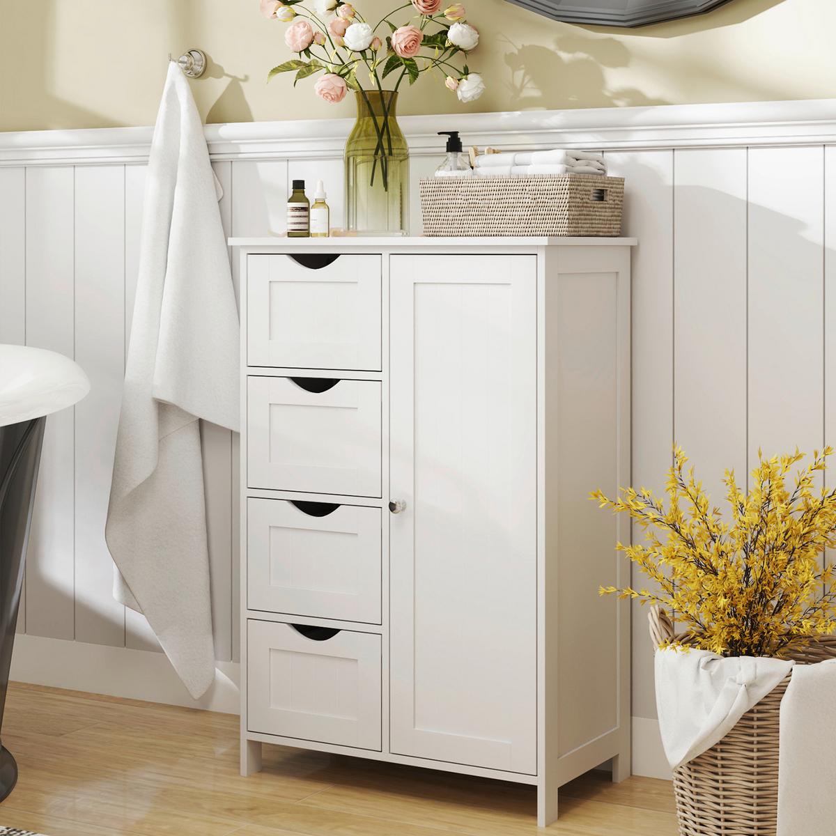 Midischrank Lhc41w - Weiß, Trend, Holzwerkstoff (55/82/30cm) - MID.YOU