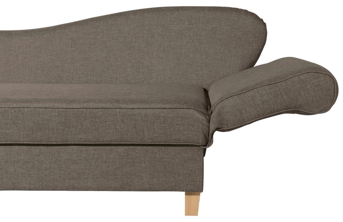 Recamiere Selma Sahara Rechts mit Bettkasten+schlaffunktion - Hellbraun/Buchefarben, Design, Textil (190/82/88cm) - Max Winzer