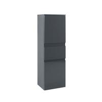 Midischrank mit Soft-Close Cardiff 40cm, Graphit Dekor - Graphitfarben, Design, Holzwerkstoff (40/130/35cm) - Held