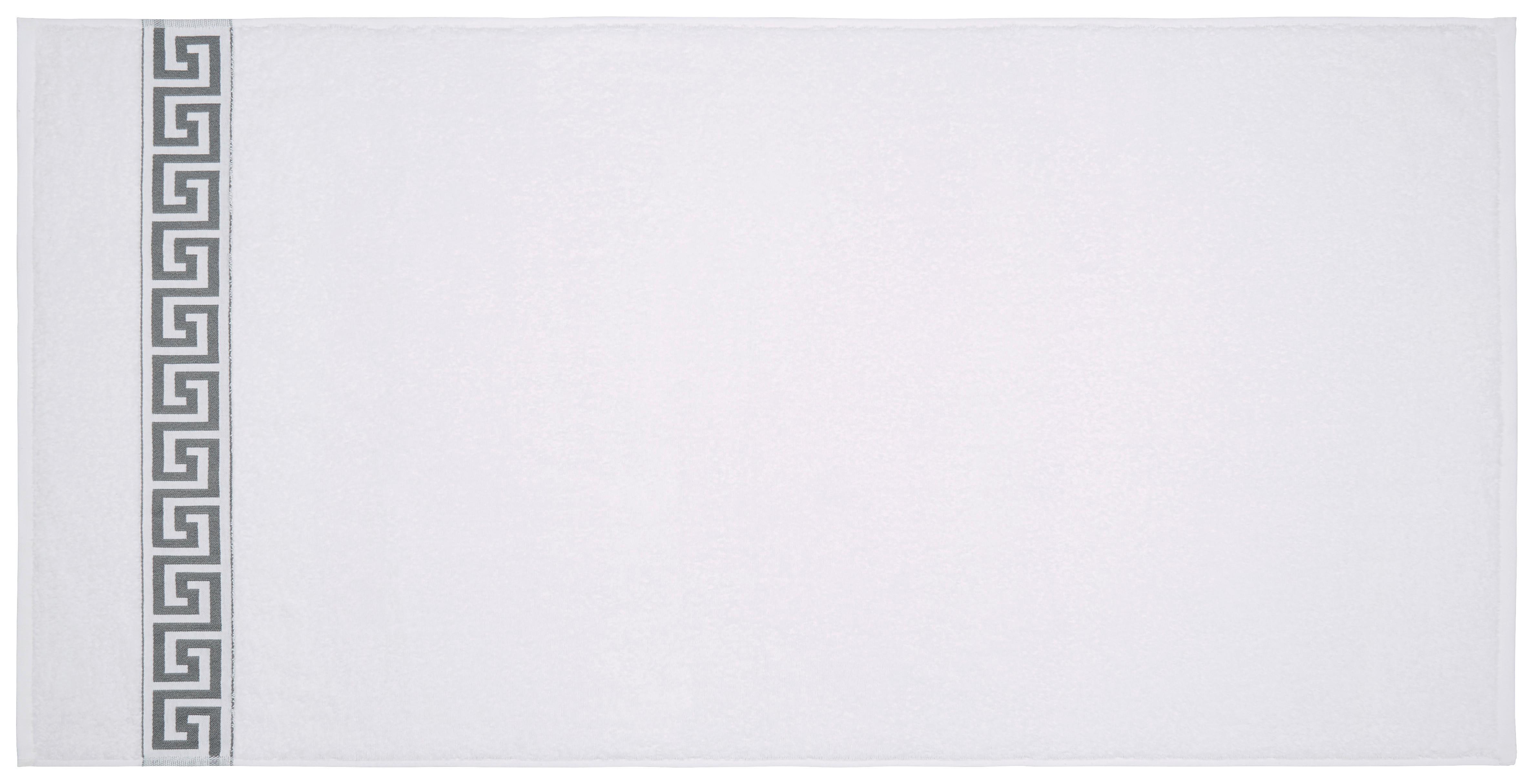 Handtuch Mäander - Weiß, ROMANTIK / LANDHAUS, Textil (50/100cm) - James Wood