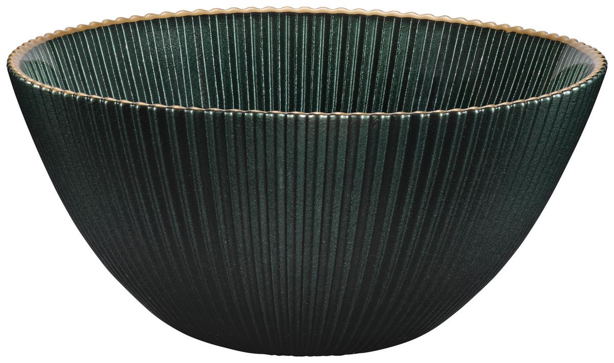 Tál Filipa - sötétzöld/aranyszínű, Design, Üveg (14,5cm) - Luca Bessoni