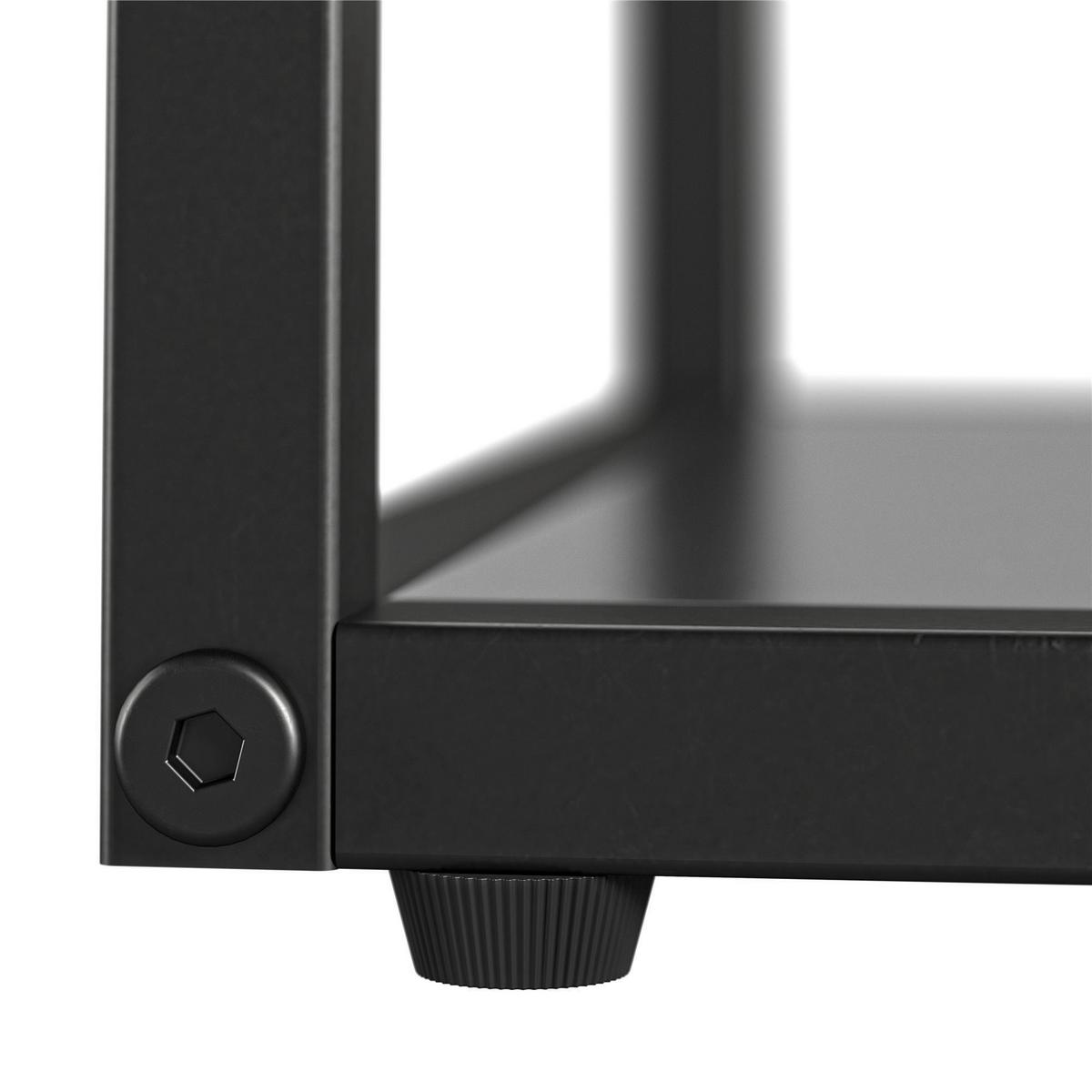 Blumenständer Weston Schwarz, Holzoptik B: 58 Cm - Schwarz, Design, Metall (58/58/23cm) - MID.YOU